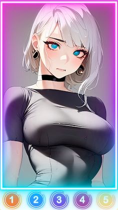 Dark Adult Girls Coloring Book - Screenshot 1