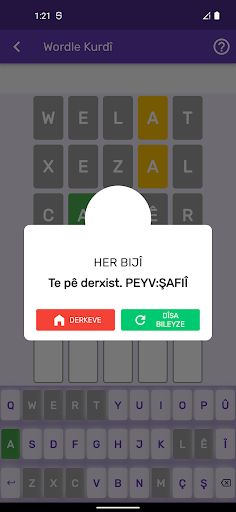 WordleKurdî - Screenshot 4