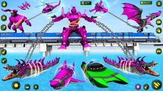 Crocodile Robot Car Games 3d - Screenshot 2
