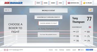 BoxManager Boxing Manager Game - Screenshot 1