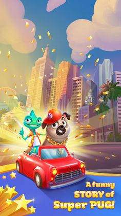 Super Pug Story Match 3 puzzle - Screenshot 3