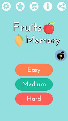 Fruits Memory Game for kids - Screenshot 1