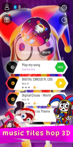 Music Tiles Hop Digital Circus - Screenshot 2