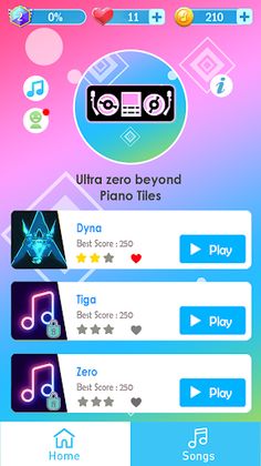 Ultra zero beyond Piano Tiles - Screenshot 1
