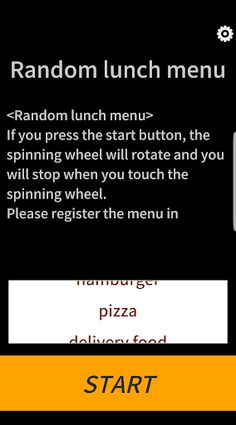 Random Lunch Menu - Screenshot 1