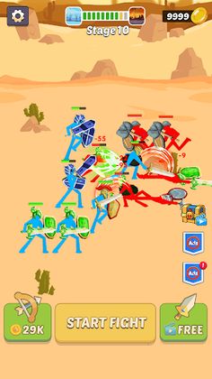 Epic super stickman merge - Screenshot 2
