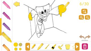playtime huggy poppy coloring - Screenshot 2