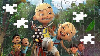 Upin Ipin Cartoon Game Puzzle - Screenshot 1