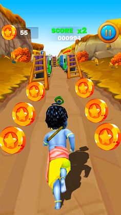 Krishna Little Boy Subway Dash - Screenshot 1