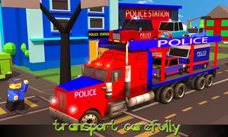 Blocky Police Transport Truck - Screenshot 1
