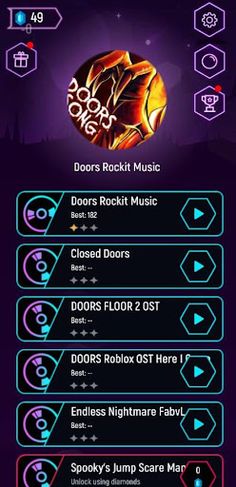 Doors Songs Horror Hop Tiles - Screenshot 1