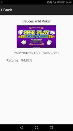 Video Poker PayTables by Video - Screenshot 4