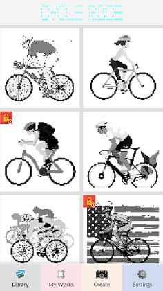 Cycle Race Pixel Art - Screenshot 2