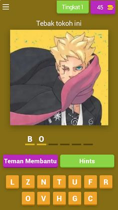 Boruto Vortex Biru: Kuis Tebak - Screenshot 1