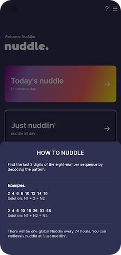 Nuddle · Number sequences - Screenshot 4