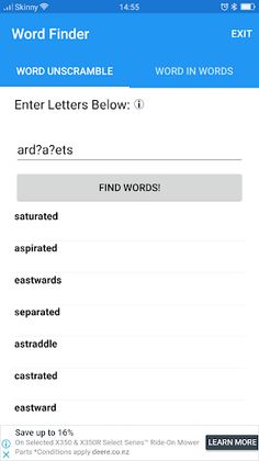 Anagram unscrambler - Word fin - Screenshot 2