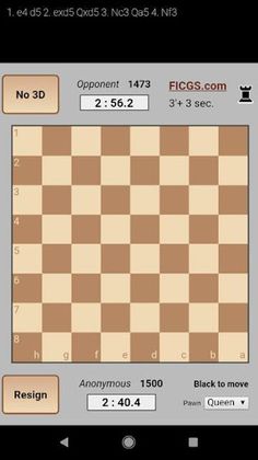 Blindfold Chess • FICGS traini - Screenshot 2