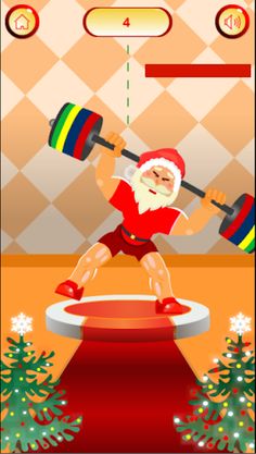 Santa weightlifter v2 - Screenshot 2