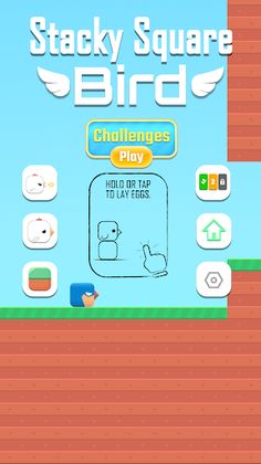 Stacky Square Bird - Screenshot 1