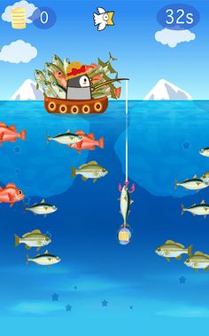 Fishing Game by Penguin + - Screenshot 2