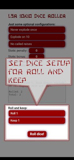 L5R 10K10 Dice Roller - Screenshot 2