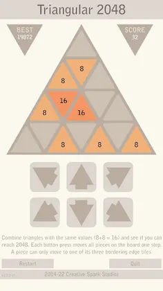 Triangular 2048 Pro - Screenshot 2