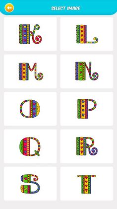 Coloring Doodle Letters - Screenshot 2