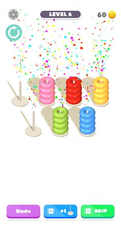 Hoop Puzzle: Color Stack Sort - Screenshot 3