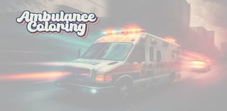 Coloring Rescue Ambulance - Screenshot 1
