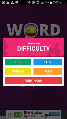 Learn Spanish Word Search Game - Screenshot 2