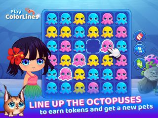 Fluffy Pets World Color Lines - Screenshot 2