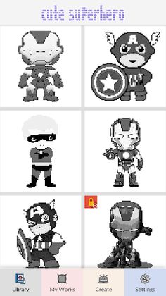 Cute Superhero Pixel Art - Screenshot 1