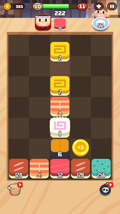 Sushi Drop : 2048 Merge Puzzle - Screenshot 3