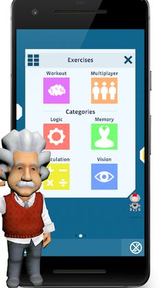 Einstein™ Brain Trainer Free: 30 exercises to practice your logic, memory, calculation, and vision skills - more effective than sudoku, puzzle, or quiz games - Screenshot 1