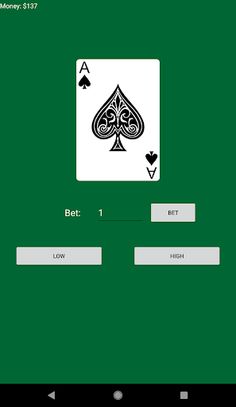 HiLo Card Game - Screenshot 2