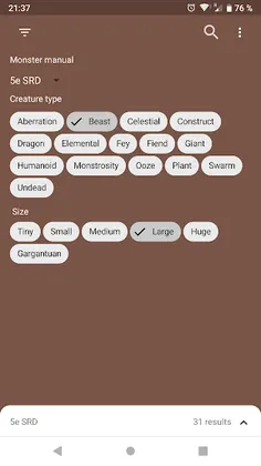 Bestiary 5th Edition - Screenshot 2