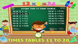 Math Times Tables 11 to 20 App - Screenshot 3