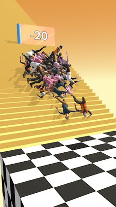 Crowd Stair Fall - Screenshot 1