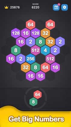 2048 Hexagon-Number Merge Game - Screenshot 3