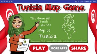 Tunisia Map Puzzle Game - Screenshot 1