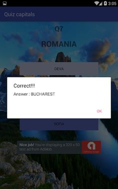 Capitals Quiz - Screenshot 3