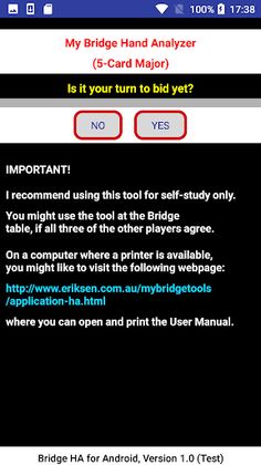 Bridge Hand Analyzer - Screenshot 1