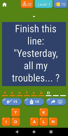 Beatles Song Challenge Game - Screenshot 1