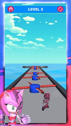 Amy Blue Hedgehog Runner - Screenshot 3