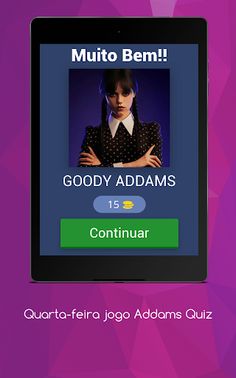 Quarta-feira jogo Addams Quiz - Screenshot 4