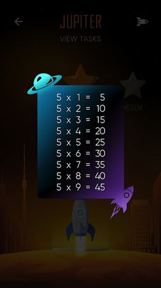 Space Math: Times tables - Screenshot 2