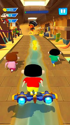 Shinchan Crayon Subway Bus Run - Screenshot 1