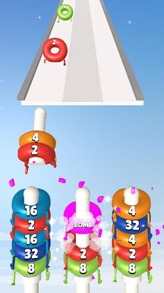 Drop In Blocks 2048 Merge - Screenshot 1