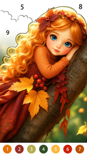 Golden Autumn: Color by Number - Screenshot 1