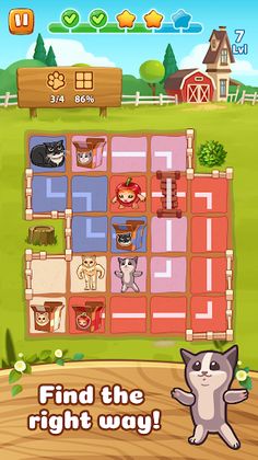 Happy Cats Farm: Banana Puzzle - Screenshot 3